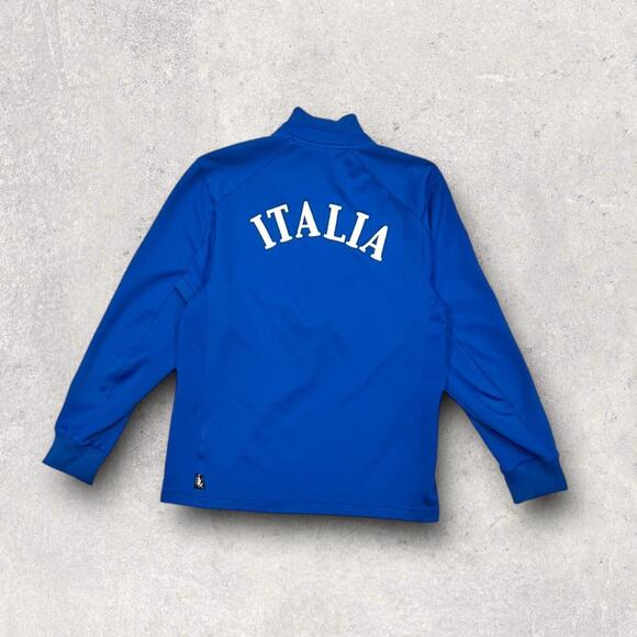 ★ Puma x Italy Flag (2004-2006) Blue 1/4 Zip Soccer Training Jacket ★ - Picture 3 of 8